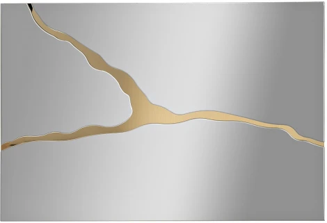 Зеркало с золотым декором 110*76*2см Garda Decor арт.KFG194