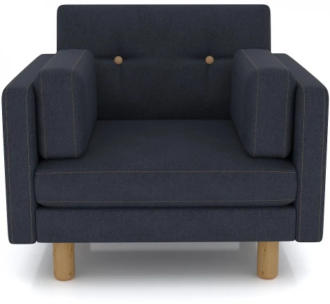 Кресло Arsko Ингвар антрацитовый велюр