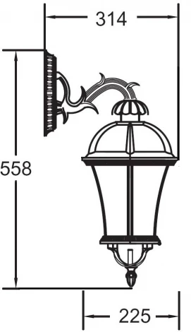 Настенный фонарь уличный Oasis Light ROMA L 95202L 15 Gb (220V, IP44)