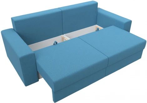 Диван прямой Майами (Голубой/Рогожка) Лига Диванов арт.121155