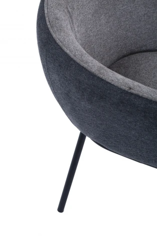 Стул Duke светло-серый, серый с чёрными ножками