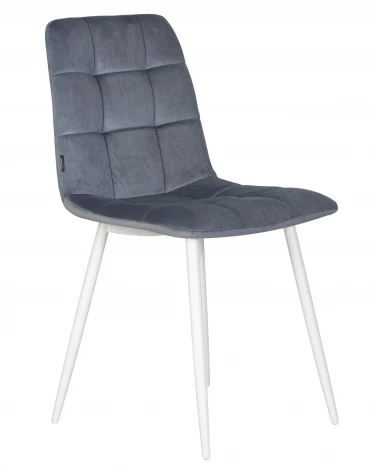 Стул обеденный CHILLY (Серо-голубой Holland 14, основание белое)
