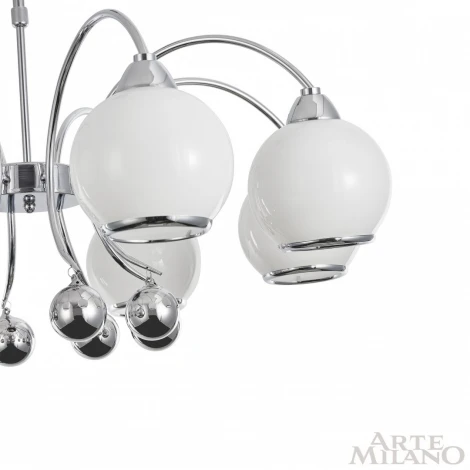 Потолочная люстра на штанге Arte Milano 276207/8 Ni (220V, шарики)