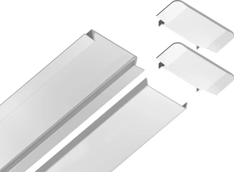 Алюминиевый профиль встраиваемый для светодиодной ленты до 19,8мм Ambrella Illumination GP1100WH