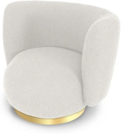 Кресло Lucca ОГОГО (арт.853034), (Букле,Ткань,Рогожка/Бежевый)