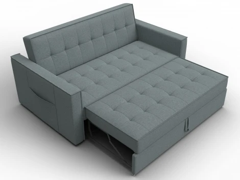 Диван прямой Лига-104 (140) (ЛДСП,Брус,Фанера,Рогожка/Серый) Лига Диванов 134860