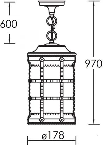 Уличный светильник подвесной Oasis Light BARSELONA 81205 Gw (220V, на цепи, IP44)