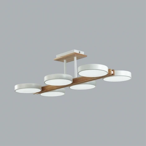 Потолочная люстра на штанге Lumion Plato 8030/108CL белый, дерево/металл, акрил LED 72W 3000-6000К 220V