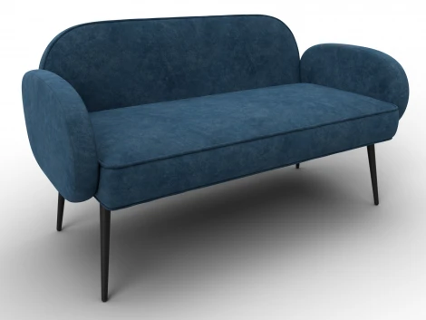 Диван прямой Лига-086 (Фанера/Металл/Велюр/Синий) Лига Диванов 131097