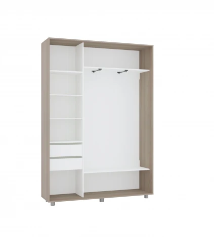 Шкаф-купе МАМА Удачный 140*45, Ясень шимо светлый