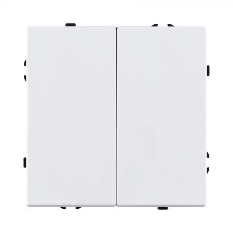 Выключатель кнопочный 2-клавишный 10А/250В белый матовый Kollinger Eclipse EC-025WH