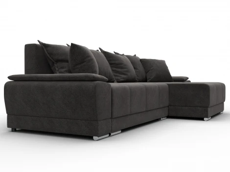 Диван угловой Лига-119 угол правый (ДСП,Брус,Фанера,ЛДС,Велюр/Темно-коричневый) Лига Диванов 137096