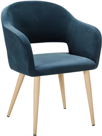 Кресло Oscar Diag blue/нат.дуб R-Home арт.410118161h_Diagblue_н.дуб