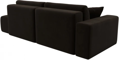 Диван прямой Лига-036 НПБ Модерн подлокотник слева (Коричневый/Микровельвет) Лига Диванов арт.121332L