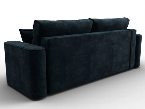 Диван прямой Лига-118 НПБ (ДСП,ЛДСП,Брус,Фанера,Велюр/Графит) Лига Диванов 137081