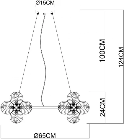 Подвесная люстра Arte Lamp Etereo A5261LM-15GO