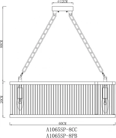 Подвесная люстра Arte Lamp Anetta A1065SP-8PB (220V, на цепи, круглые)
