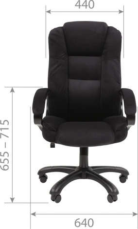 Компьютерное кресло CHAIRMAN HOME 600 (Пластик,Велюр/Черный)