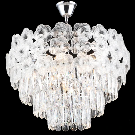 Подвесная люстра хрустальная Reluce 02447-0.4-06 CH (220V, на цепи)