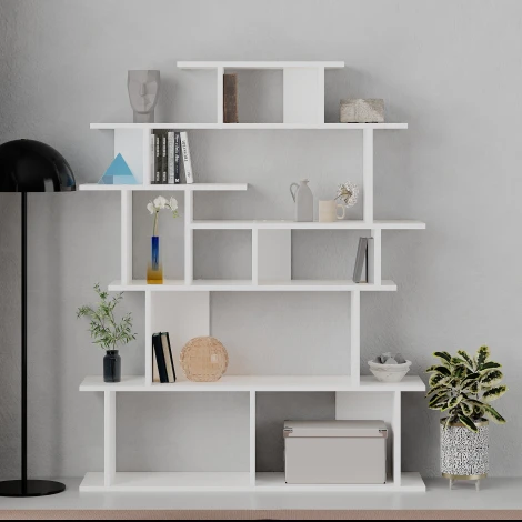 Стеллаж Прямые APOLLON BOOKCASE (ЛДСП/Белый) LEVE
