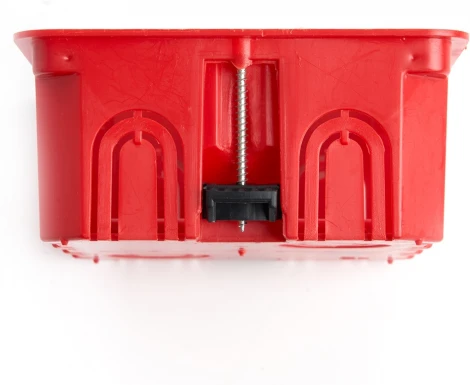 Коробка монтажная для полых стен с пластиковыми зажимами и крышкой Stekker 49008