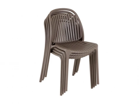 Комплект стульев Scoop 4 шт. ОГОГО Обстановочка! 966621 (Пластик/Коричневый)