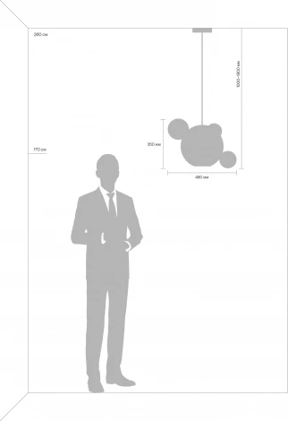 Подвесной светильник Freya Amoris FR5128PL-L10BS (LED, 220V, на проводе, шарики)