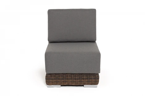 "Капри" модуль диванный прямой с подушками, цвет коричневый 4SIS арт.УТ-00009391