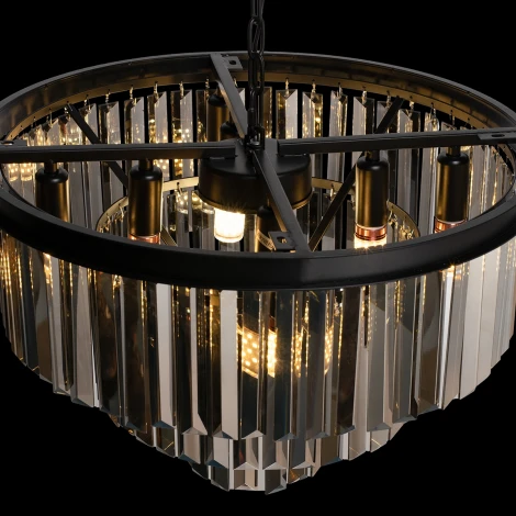 Подвесная люстра каскадная Loft IT Prism 10018/500C (220V, хрусталь, на цепи)