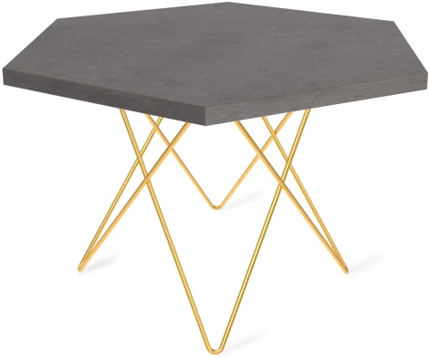 Столик журнальный SHT-TU37/ТТ20 70 ЛДСП золото/бетон чикаго темно-серый Sheffilton 9296244303