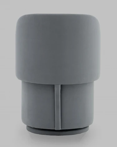 Пуф-трансформер Таунсвилл вращающийся с ящиком велюр серый Stool Group арт.УТ000041704