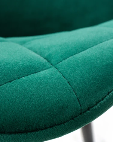 Стул обеденный ROBERT (черные матовые ножки, велюр V108-64 Зелёный)