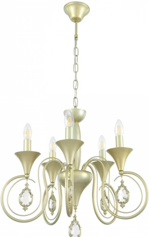Подвесная люстра Arte Milano AM349920 349920/5 CG (220V, подвески, на цепи, подсвечник, свеча)