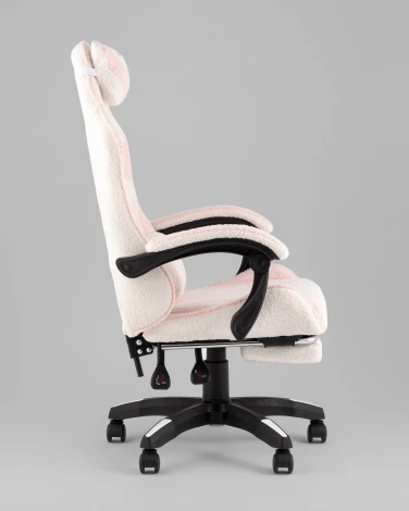 Кресло спортивное TopChairs MG-7019 букле бело-розовый TopChairs УТ000042694