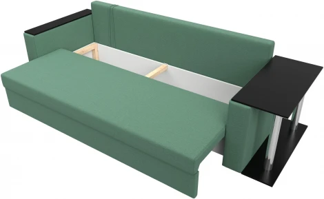 Диван прямой Атланта Лайт со столом справа Лига Диванов (Рогожка) арт.126160