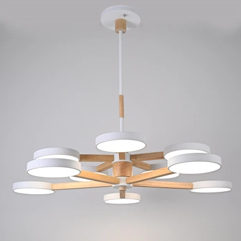 Потолочная люстра на штанге LED TURNA DBL L10 White ImperiumLoft Turna-Dbl01 (229079-26, Умный дом, WiFi, голосовое управление)