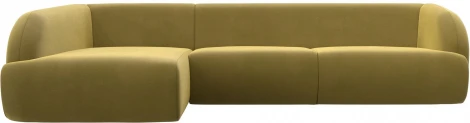 Диван угловой Лига-041 левый угол (Желтый/Микровельвет) Лига Диванов арт.122184L