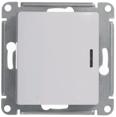 Выключатель встраиваемый одноклавишный с подсветкой (белый) Systeme Electric GSL000163