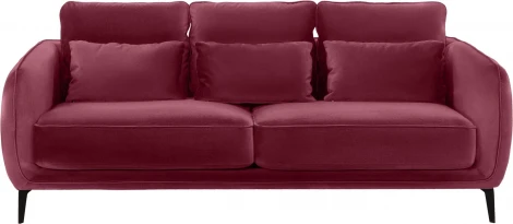 Диван Amsterdam трехместный ОГОГО (арт.761048), (Ткань/Бордовый)