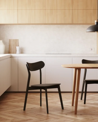 Обеденный стул La Forma (ex Julia Grup) Safina (Коричневый/ Дерево,Каучук,Ясень)