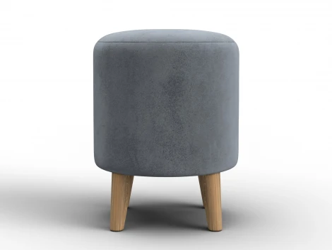 Пуф 002 (ДСП,Фанера/Дерево/Велюр/Серый) Лига Диванов 132355