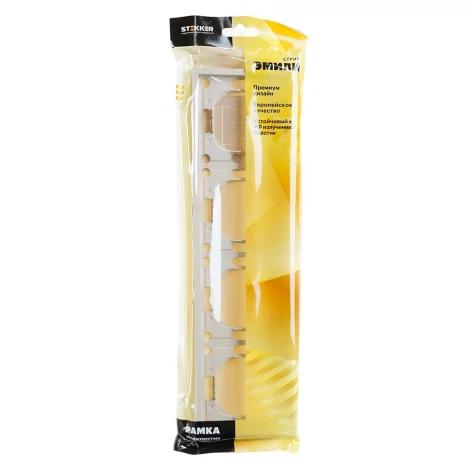 Рамка на 4 поста (кашемир, soft touch) Stekker Эмили 49913