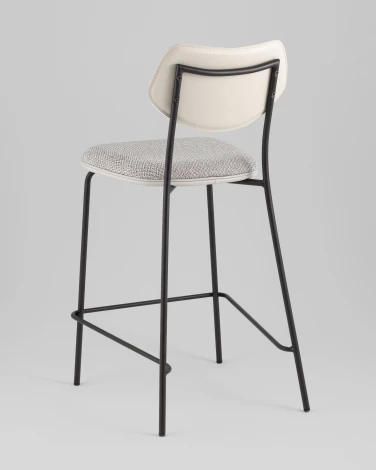 Стул полубарный Casey серый с серой экокожей Stool Group арт.УТ000039577