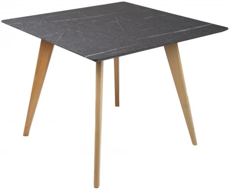 Стол R-Home Лунд квадратный 960*960 Мрамор Графит