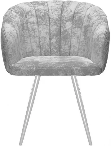 Стул DikLine 442 поворотный, M13 светло-серый, ножки белые арт.00-00073886