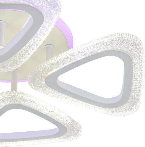 Потолочная люстра светодиодная Escada Candy 10300/4LED BL 45Вт, с ПДУ, металл/акрил, белый/прозрачный