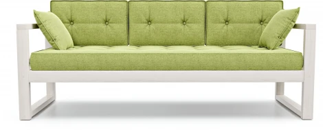 Диван Arsko Астер Б беленый дуб зеленая рогожка