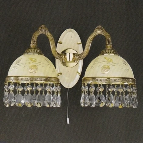 Бра Reccagni Angelo 6906 A 6906/2 (220V, подвески, выключатель, листья)