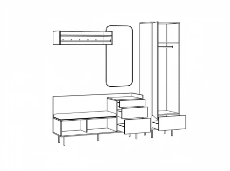 Композиция Look 10 ОГОГО (арт.843428), (ЛДСП/Черный)