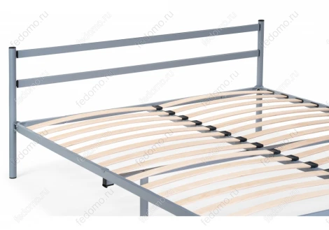 Двуспальная кровать Woodville Фади 160х200 серая 462539